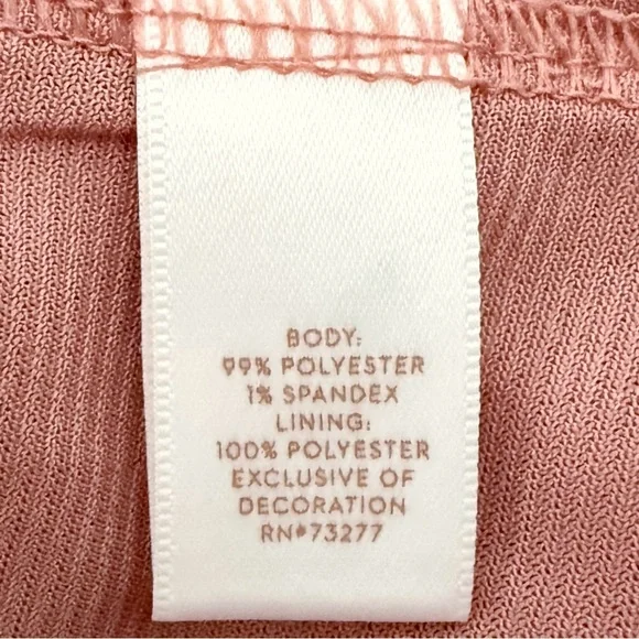 LC Lauren Conrad Cold Shoulder Ruffle Shift Dress Women’s S 4/6 Desert Mauve NWT - Picture 13 of 15